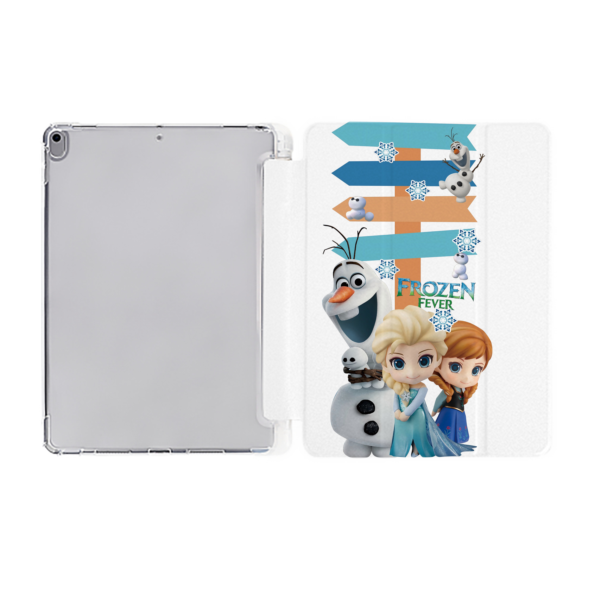 （画像用） アナと雪の女王 アンナ エルサ Frozen Anna Elsa IPad ケース ペン収納付き 三つ折りスタンド PUレザー×シリコン 対応機種9.5/10.5/10.9インチ
